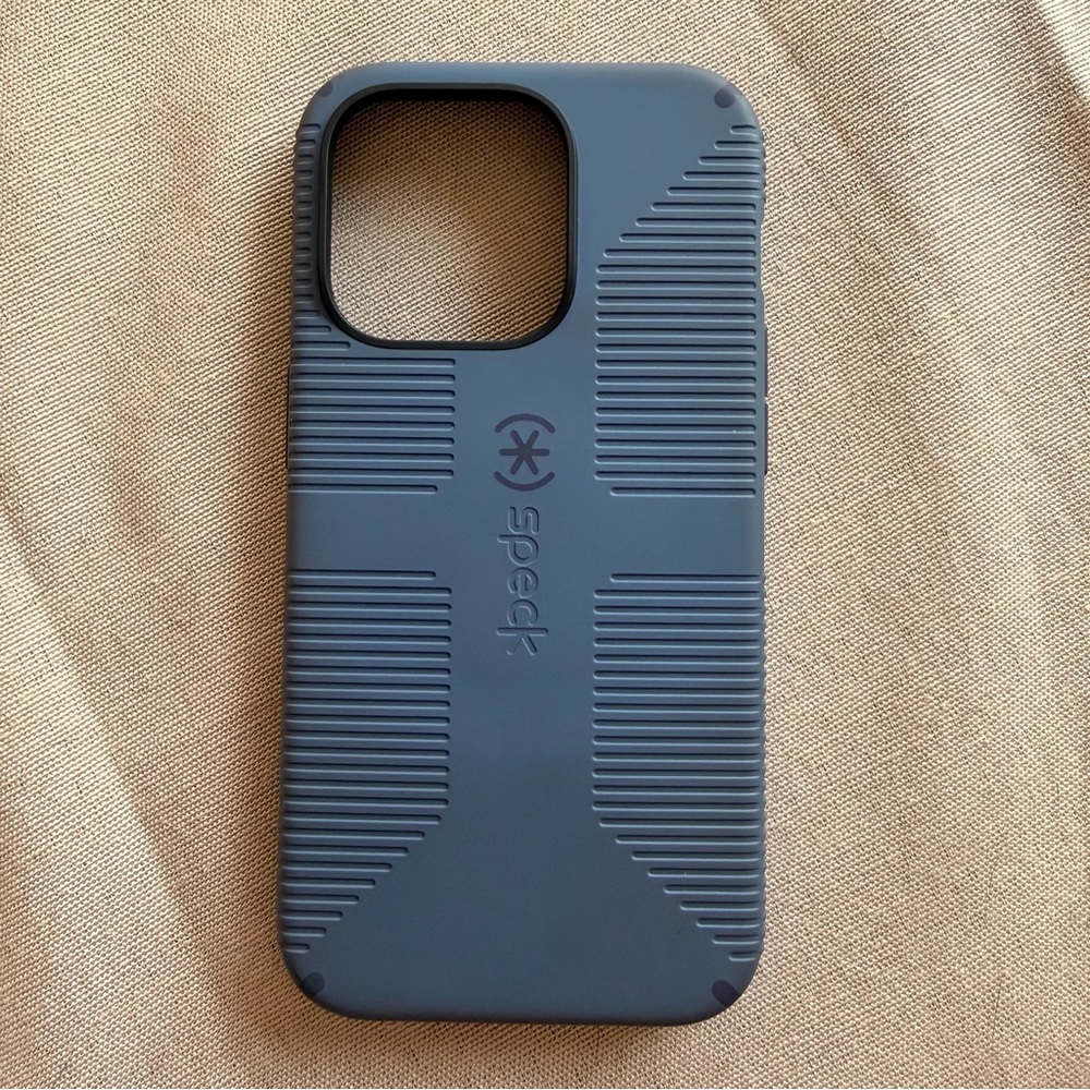 Speck CandyShell Grip MagSafe Case for iPhone 14 Pro – Blue Non-Slip Protective